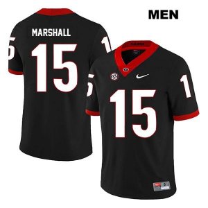 Men's Georgia Bulldogs NCAA #15 Trezmen Marshall Nike Stitched Black Legend Authentic College Football Jersey PAK4854UM